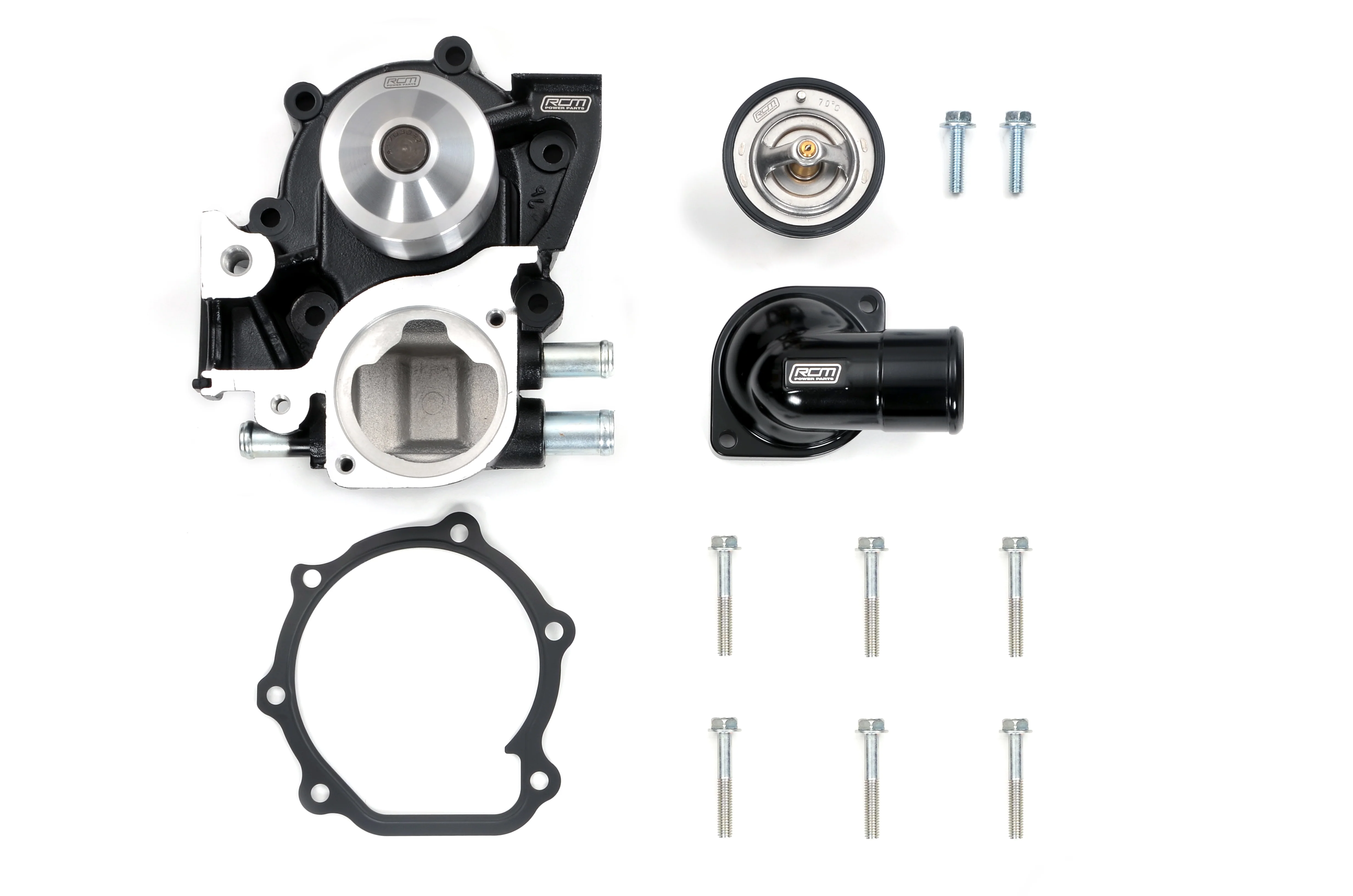 RCM Black Series Water Pump & 70 Degree Thermostat - 3 Port - Image 2