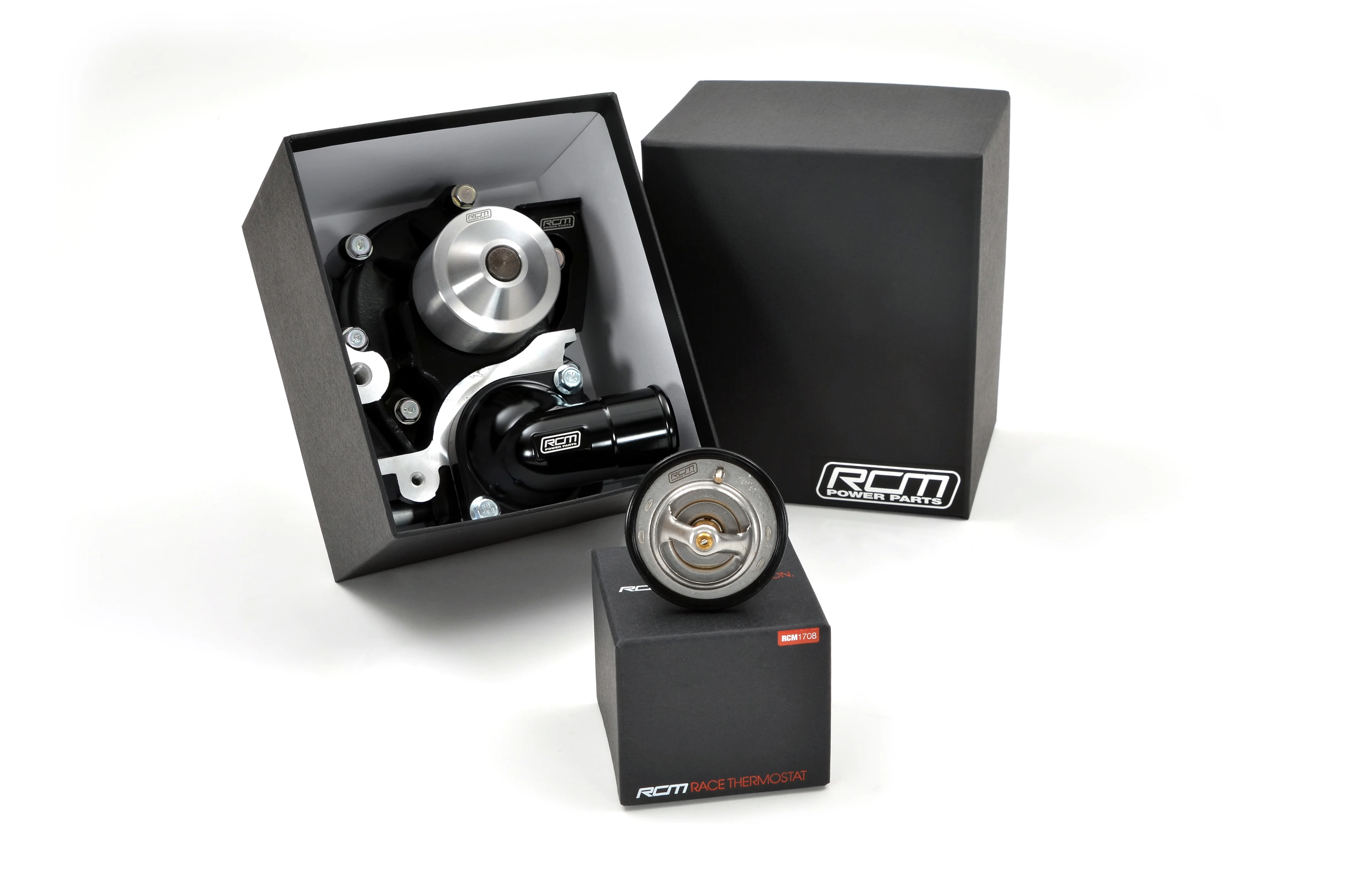 RCM Black Series Water Pump & 70 Degree Thermostat - 3 Port - Image 3