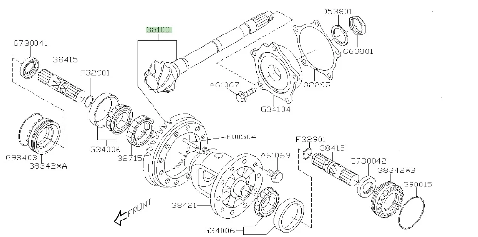 Front Crown Wheel & Pinion 4.444:1 - 6 Speed - Image 4