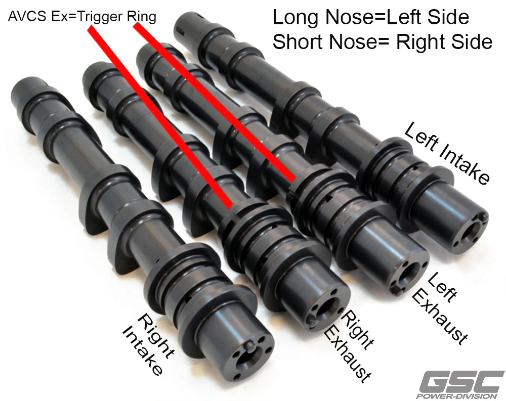 GSC Power Division S2 Billet Performance Camshaft Kit EJ25 GRB/F STI DAVCS - Image 3