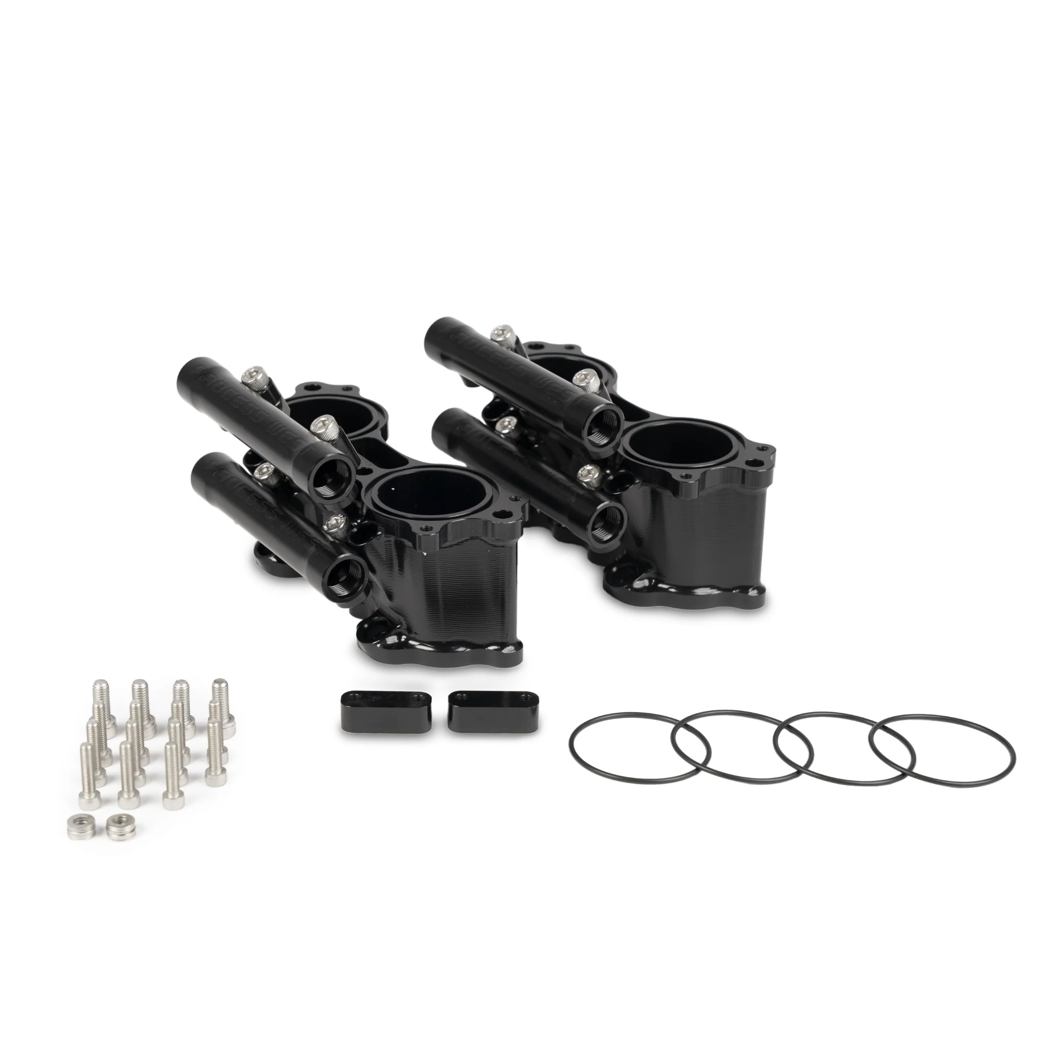 Process West Dual Fuel Rail Billet Tumbler Delete Kit - Subaru 01-07 WRX/STI & 08-21 STI - Black - Image 2