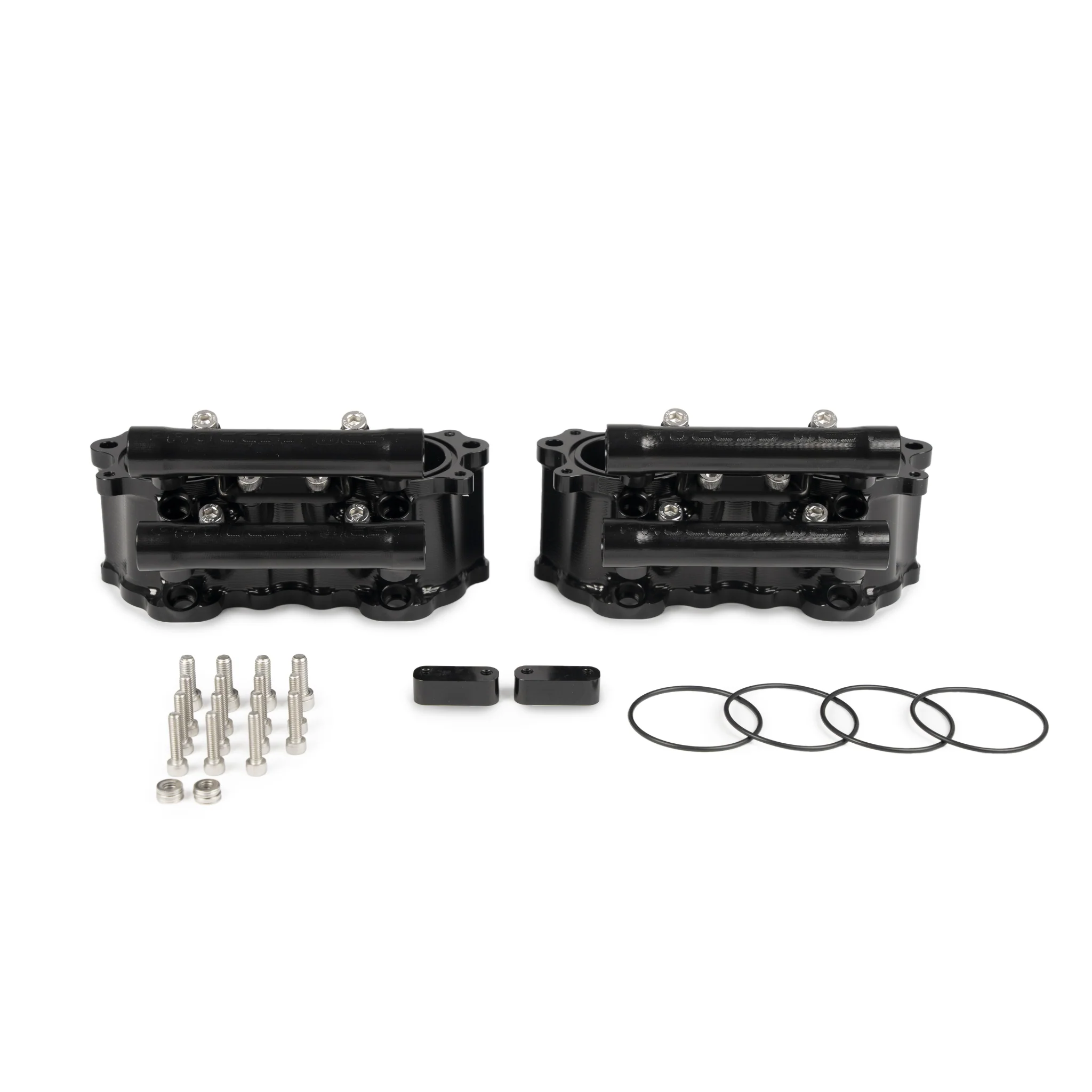Process West Dual Fuel Rail Billet Tumbler Delete Kit - Subaru 01-07 WRX/STI & 08-21 STI - Black - Image 3