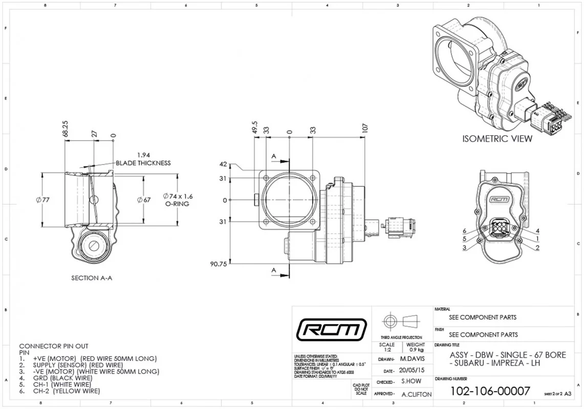 RCM 67mm Electric Throttle - Reversed Manifold - Image 7