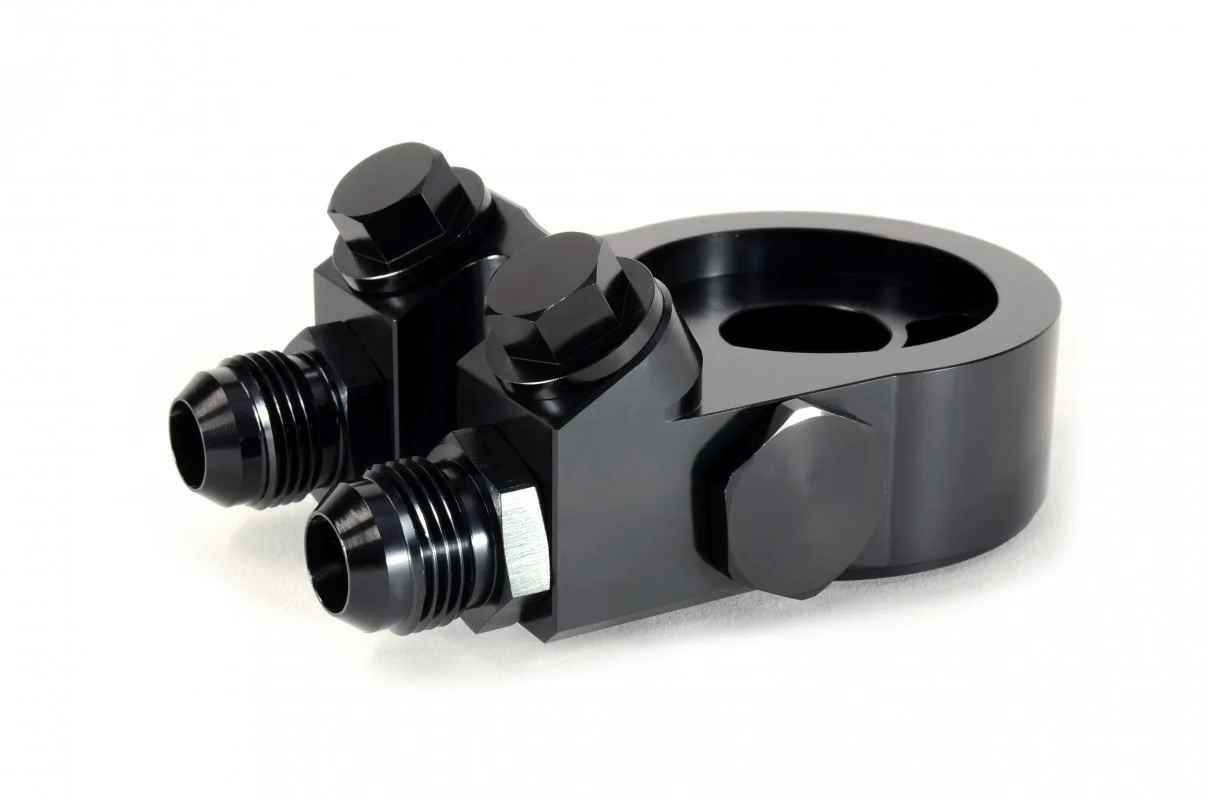 RCM Black Series Dual Port Angled Thermostatic Oil Sandwich Plate - Image 2