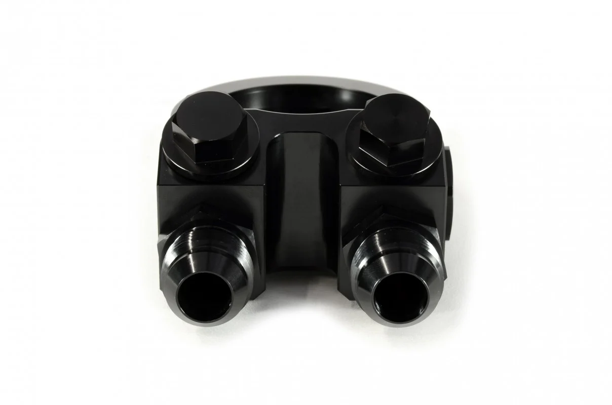 RCM Black Series Dual Port Angled Thermostatic Oil Sandwich Plate - Image 3