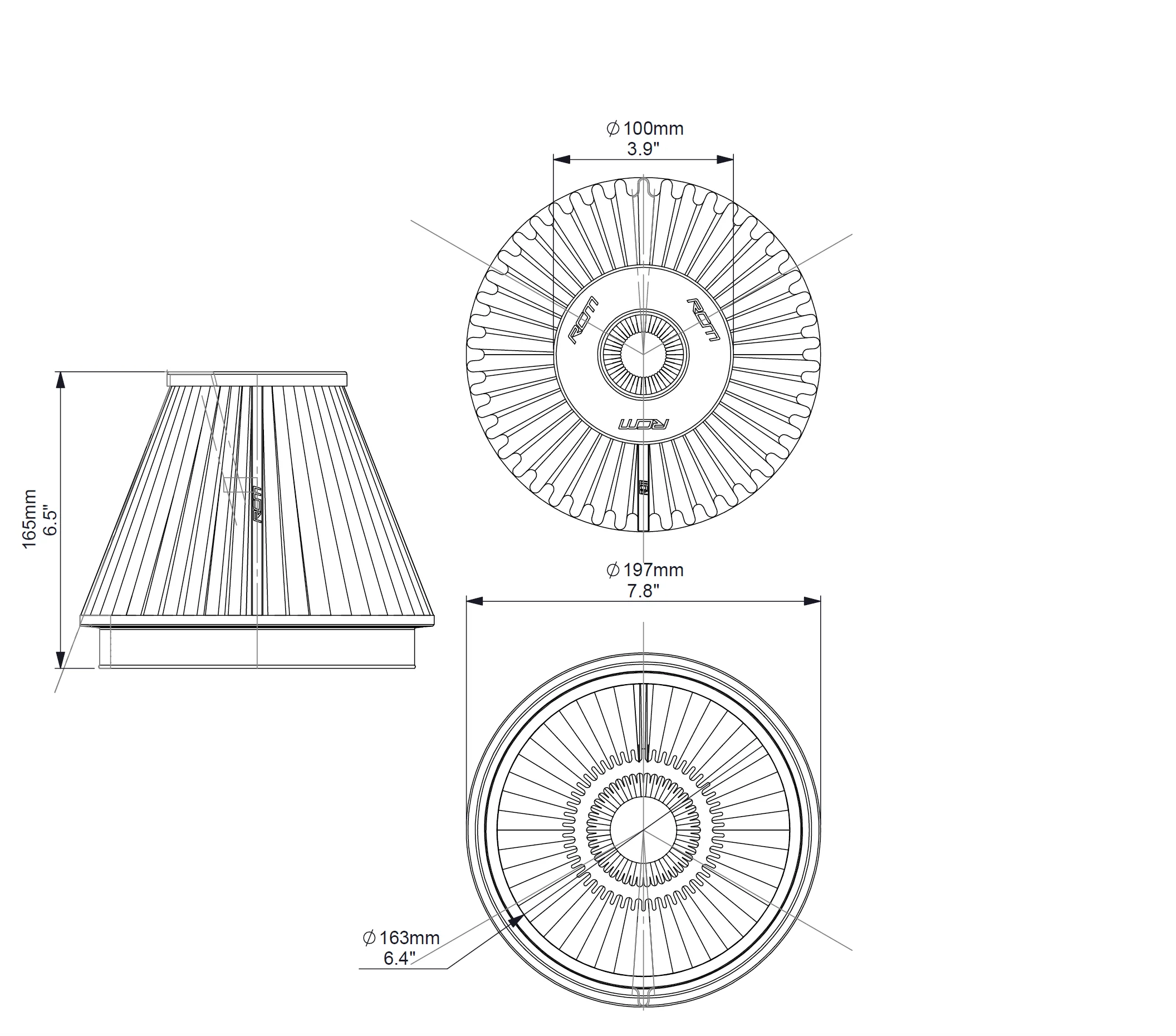 RCM High Performance Power Cone Filter - Image 4