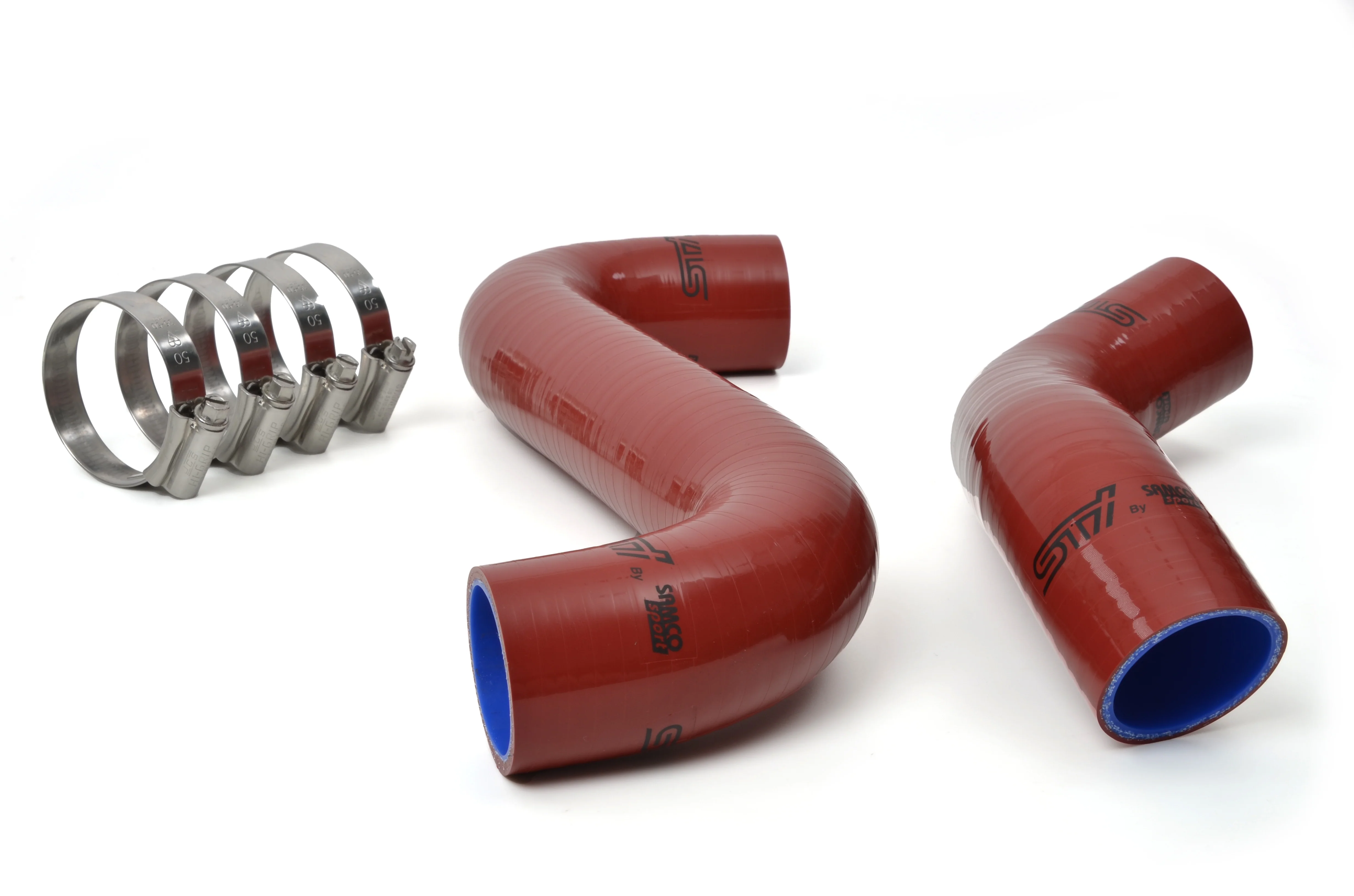 STI by Samco Sport Viper Red Radiator Hose Kit 2001-2007 - Image 3