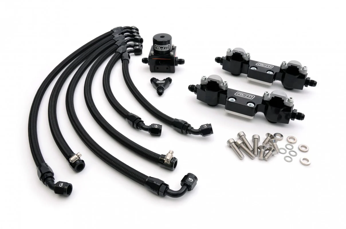 RCM Side Feed Parallel Billet Fuel Rail Kit V5 - V6 - Image 2