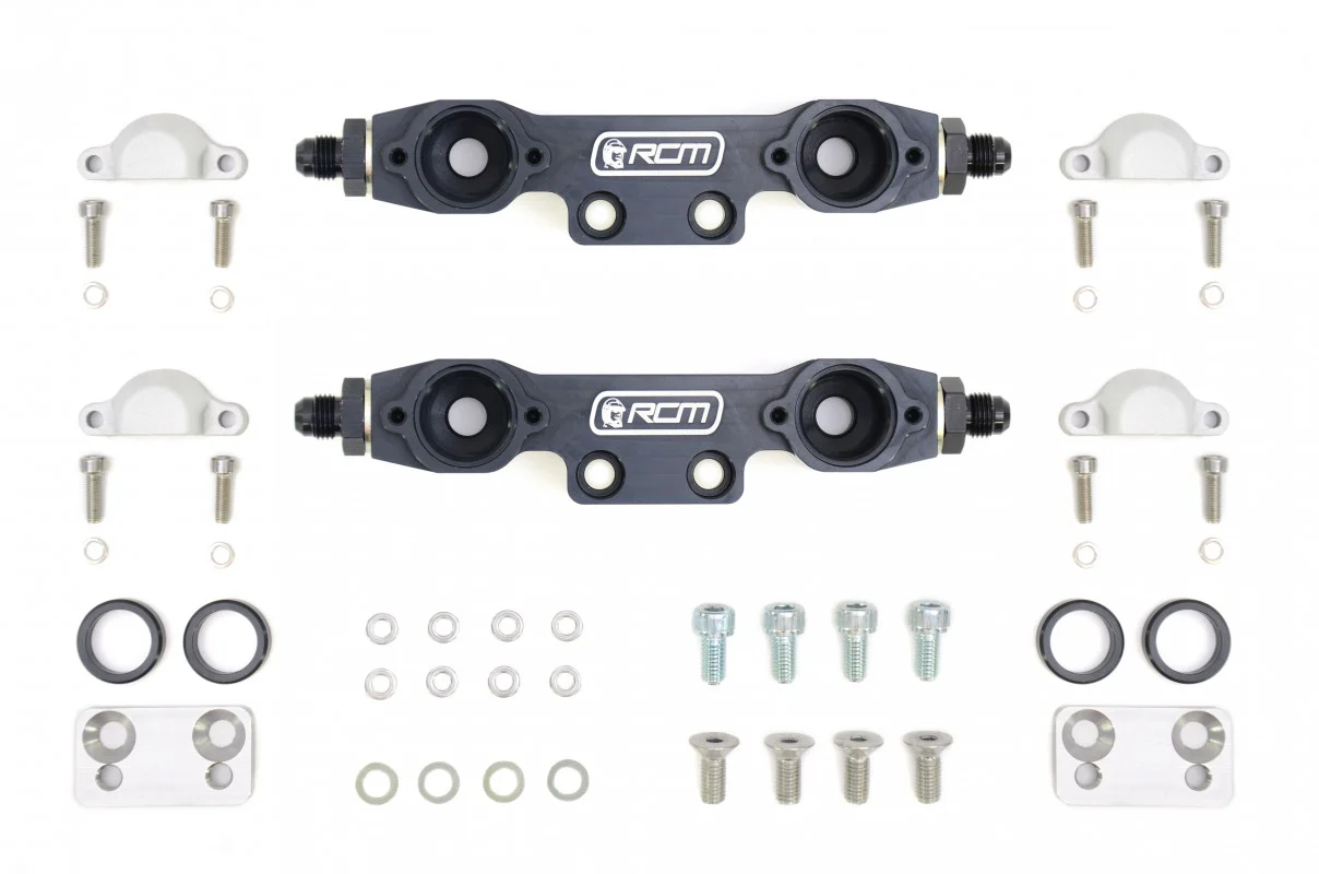 RCM Side Feed Parallel Billet Fuel Rail Pair V3 - V4