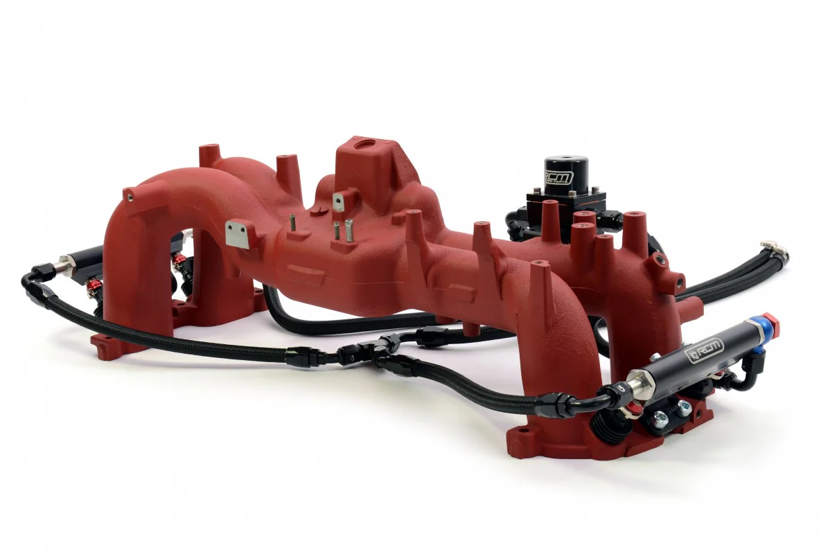 RCM V1/2 TOP FEED FUEL RAIL CONVERSION KIT / ROTATED TURBO - Image 2