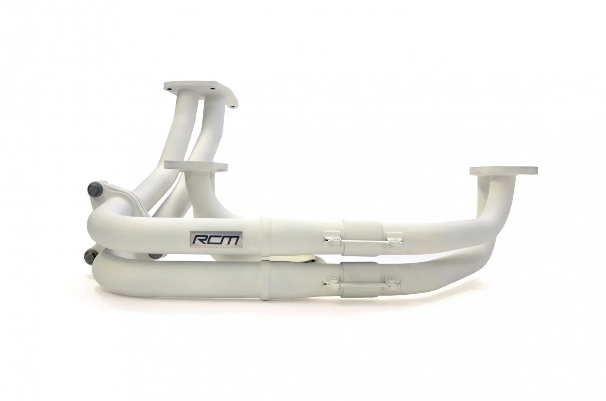 RCM White Ceramic Coated Twin Scroll Stainless Steel Tubular Exhaust Manifold - Image 3