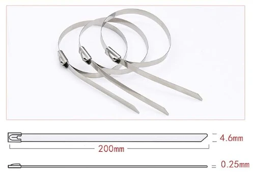 Stainless Steel Locking Tie 4.6mm x 300mm - Image 2