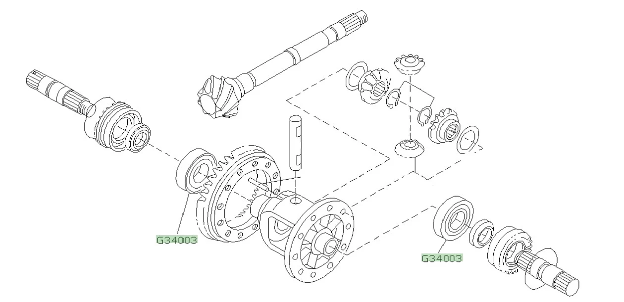 Subaru Front Differential Carrier Bearing for 5 speed gearboxes 1992+ - Image 2