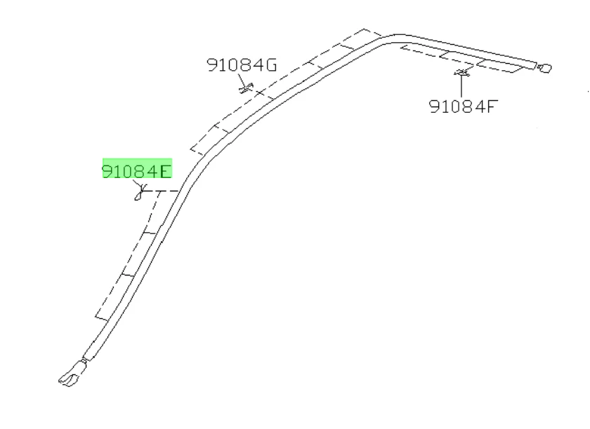 Subaru Impreza GC8/GF8 Black Roof Trim Clip 1992-2000 - Image 5