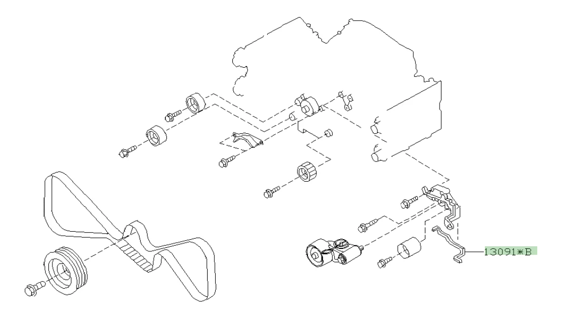 Subaru Timing Belt Tensioner Foam Seal - Image 5